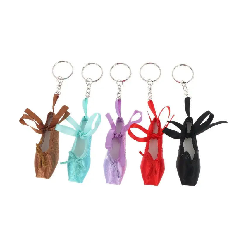 Taschenanhänger Ballettschuhe Schlüsselanhänger Handy-Charm Handgefertigter Mini-Ballettschuh-Anhänger Eleganter Schlüsselring Ballettschuh-Schlüsselhalter – Detail 7