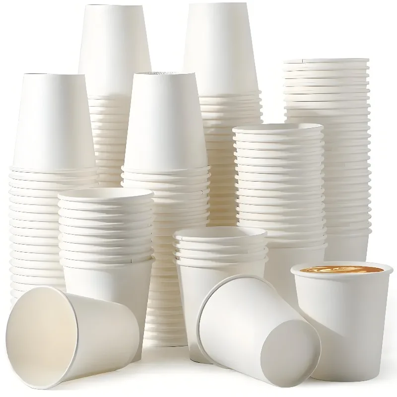 50/100PCS Disposable Small Paper Cups Perfect for Office Coffee Shops Restaurant  Picnic Tasting Juice Coffee Hot Cold Beverage