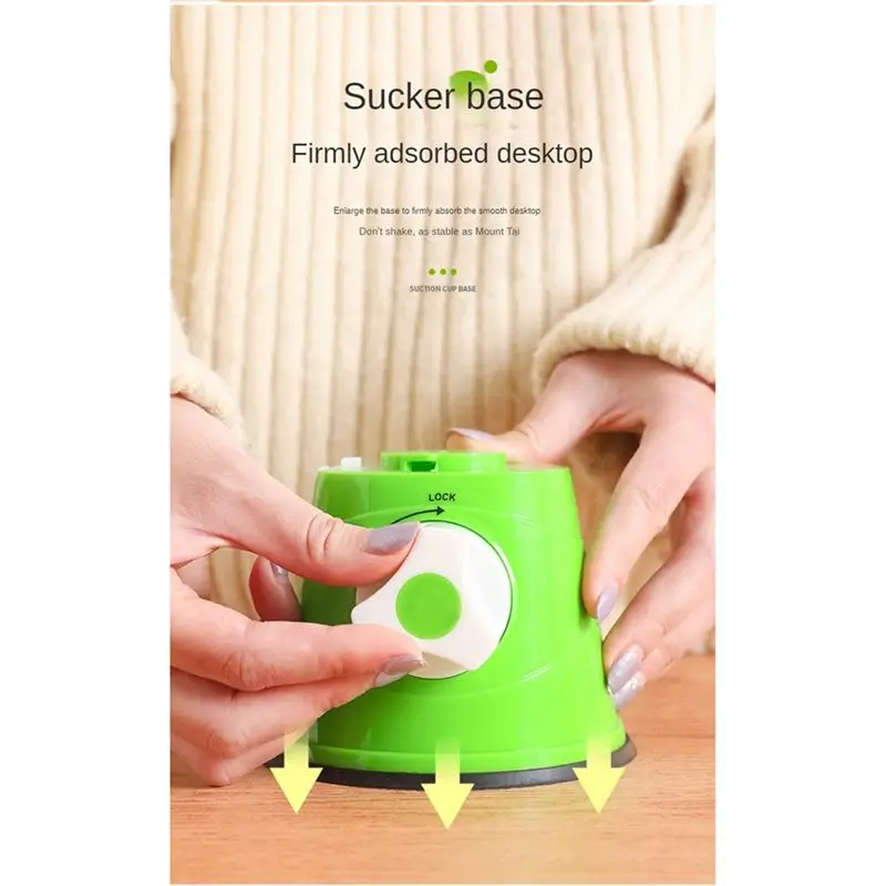 SSR Manual Juicer Silicone Suction Bottom Hand-Cranked Juicer Easy Storage Portable Manual Squeeze Juice Squeezer Green