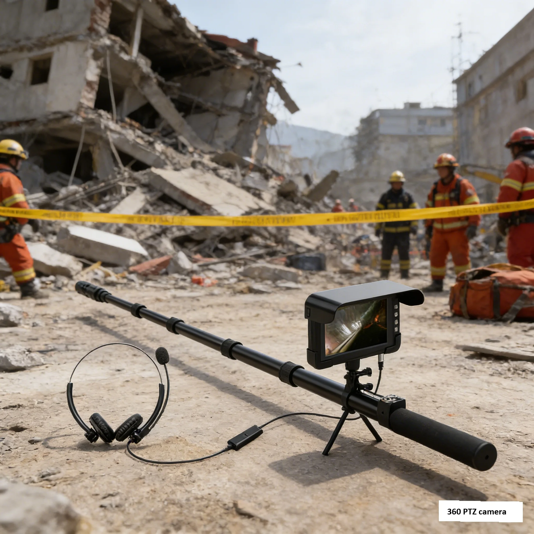 Factory Offer 5MP Telescopic Pole Pan-and-Tilt Inspection Camera with 4K  7