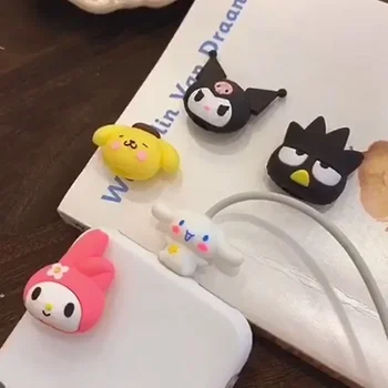 Cartoon Sanrio Protezione per cavi Morsi Organizzatore di cavi Avvolgitore Saver per cavo di ricarica USB Linea dati Auricolari Copertura protettiva per cavo