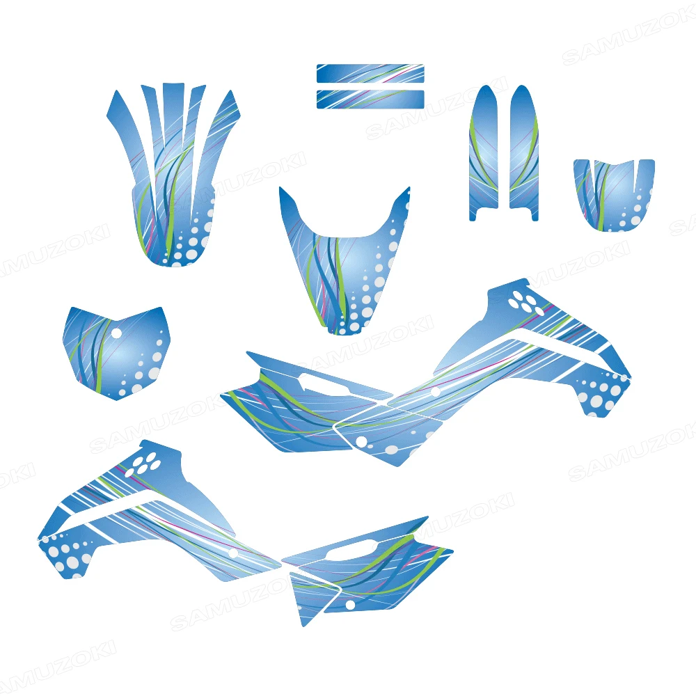 For KAWASAKI KLX140 KLX 140 2008 2009 2010 2011 2012 2013 2014 2015 2016 2017 Motorcycle Graphics Decals Stickers Background Fit