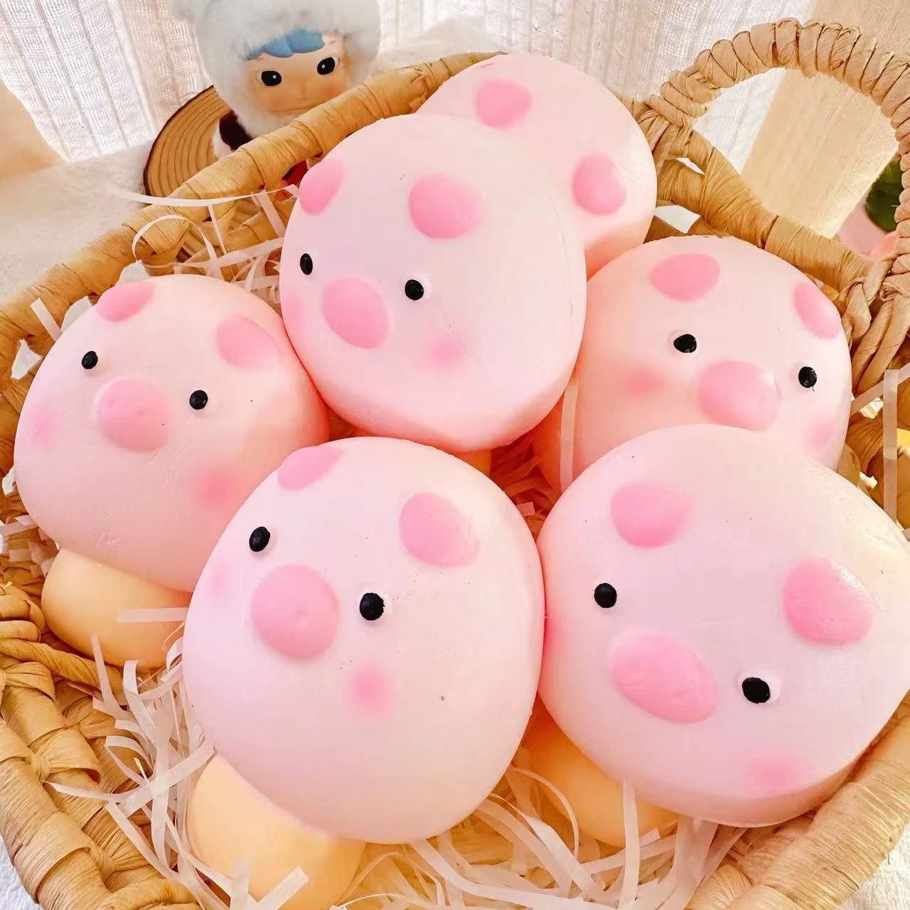 Jumbo Pink Pig Ice Cream Squishy Toy Giant Slow Rising Soft Gel Stress Relief Fidget Cute Sensory Gift for Kids Adults