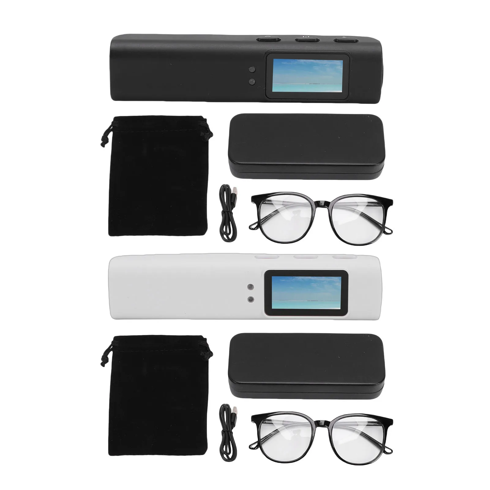 

WIFI Glasses Sports Camera 2.7K 30fps HD 110° Wide Angle 0.96 Inch Display FPV Camera with Glasses APP for Work Pet Walking