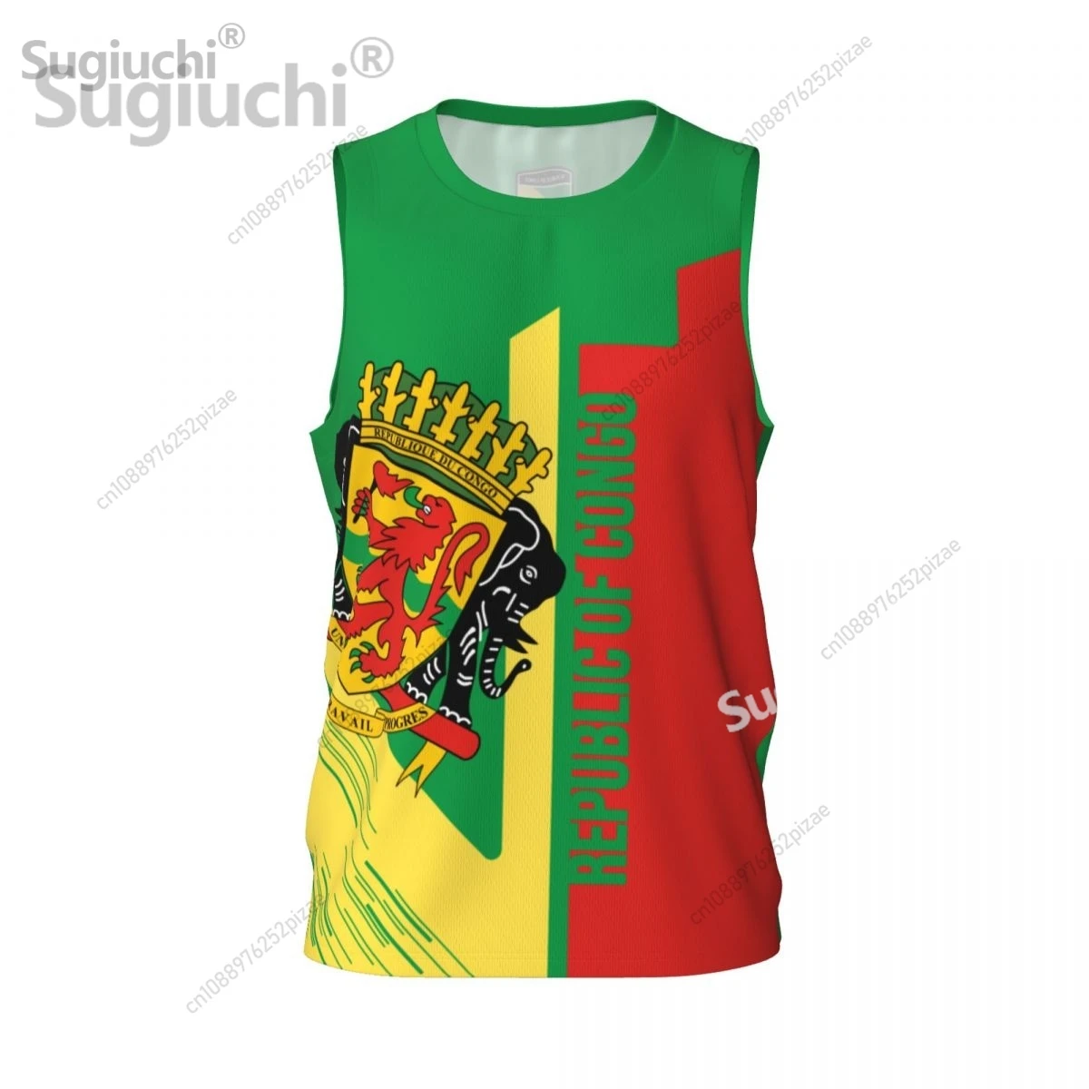 Custom Name Number REPUBLIC OF CONGO 3D Flag Sports T-shirts Men Clothing Breathable For Basketball Running Fitness T shirt