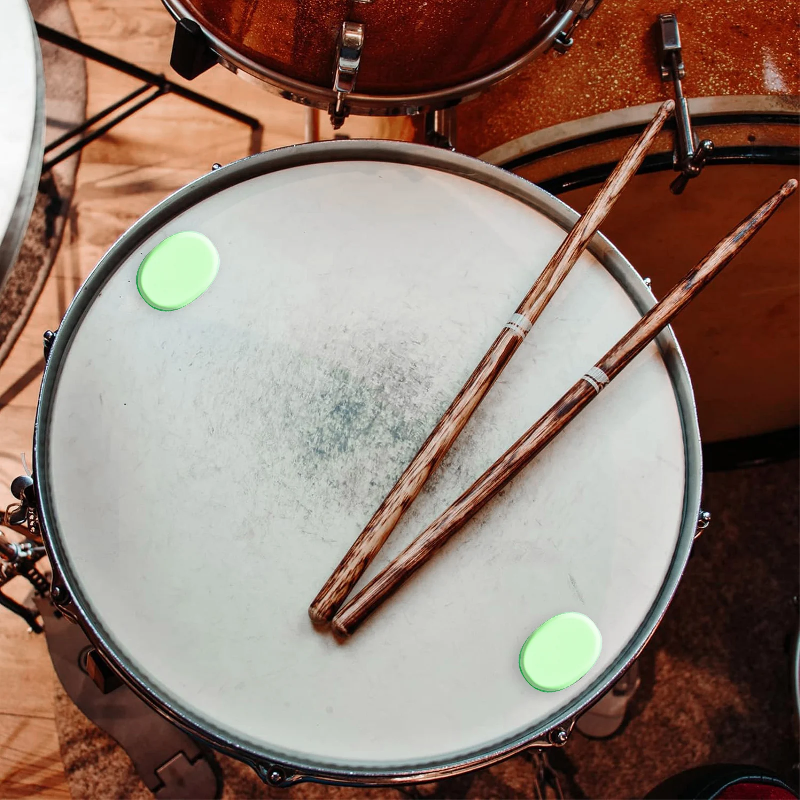 6/12/24 Stück Trommelschalldämpfer aus transparentem Silikon für Jazz-Snare-Drums, 3 Farben optional / Ein toller Helfer für Schlagzeugspieler – Detail 14