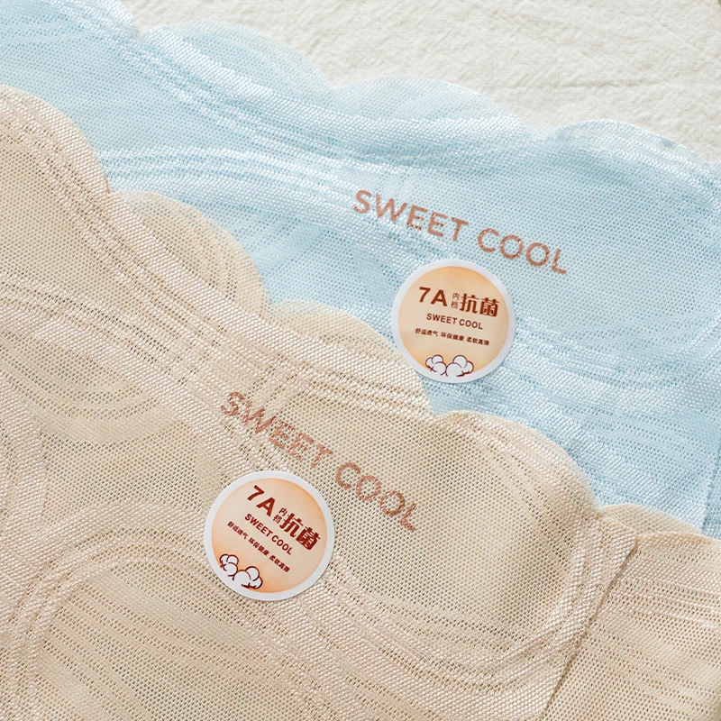 3 قطعة المرأة منتصف الخصر رقيقة سراويل داخلية نسائية من الدانتيل القطن المنشعب سلس ملخصات التجفيف السريع الراحة الملابس الداخلية الفرنسية الحلو الملابس الداخلية #4