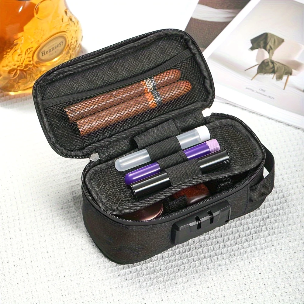 

Портативная запираемая сумка, контейнер для хранения сигарет, устойчивый к запаху, сумка для ювелирных изделий, органайзеры для макияжа, косметический дорожный чехол