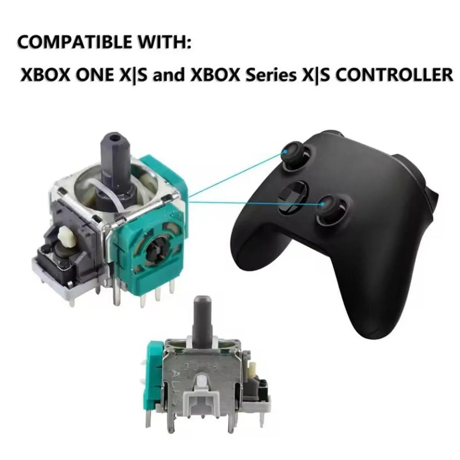 2x2Pcs 3D Analog Stick Controller Assembly Sturdy High Performance