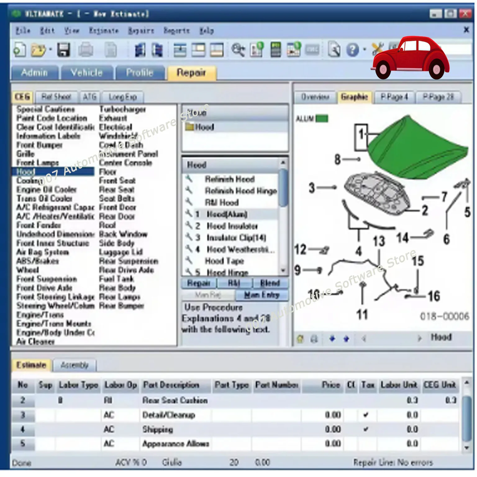 2025 Hot! Mitchell Ultramate 7 Complete Advanced Estimating System + Ultra Patch & HAYNES PRO Vivid 2015.1 Automotive Workshop
