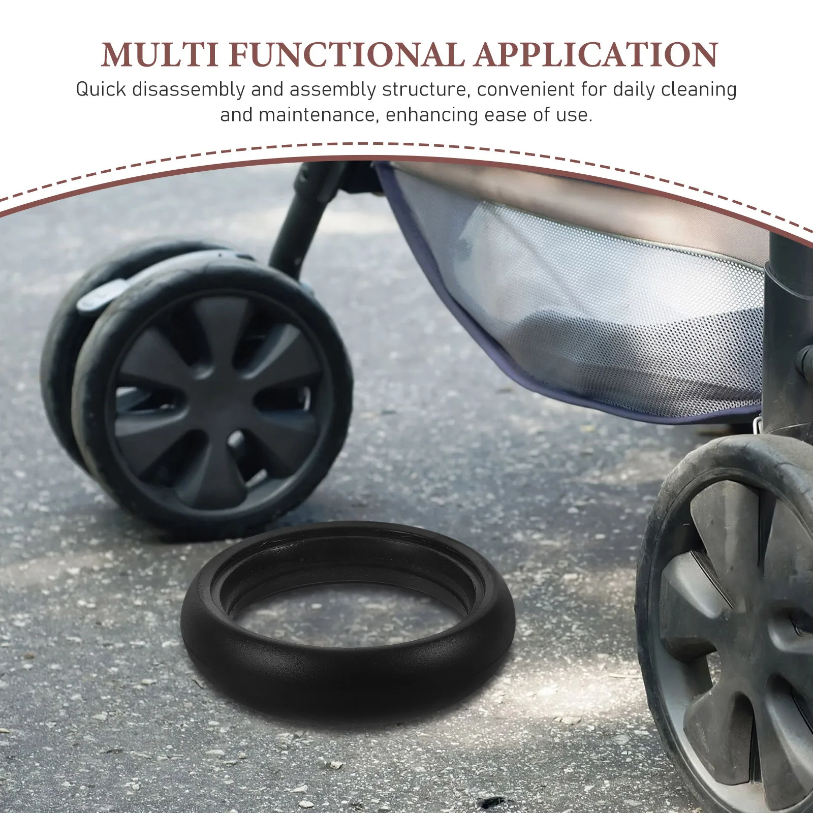 2 قطعة استبدال الطفل 5 بوصة المطاط الإطار الخارجي ل يدفع باليدين عربة الرضع عربات التي تجرها الدواب العالمي الجبهة الخلفية عجلة عربة الإطارات مجموعة #2