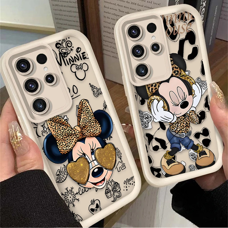 Cartoon Disney Minnie Handyhülle für Samsung Galaxy S24 S25 S23 Ultra S22 S21 Plus FE A36 A56 A26 A16 A06 A15 A25 A35 A55 5G