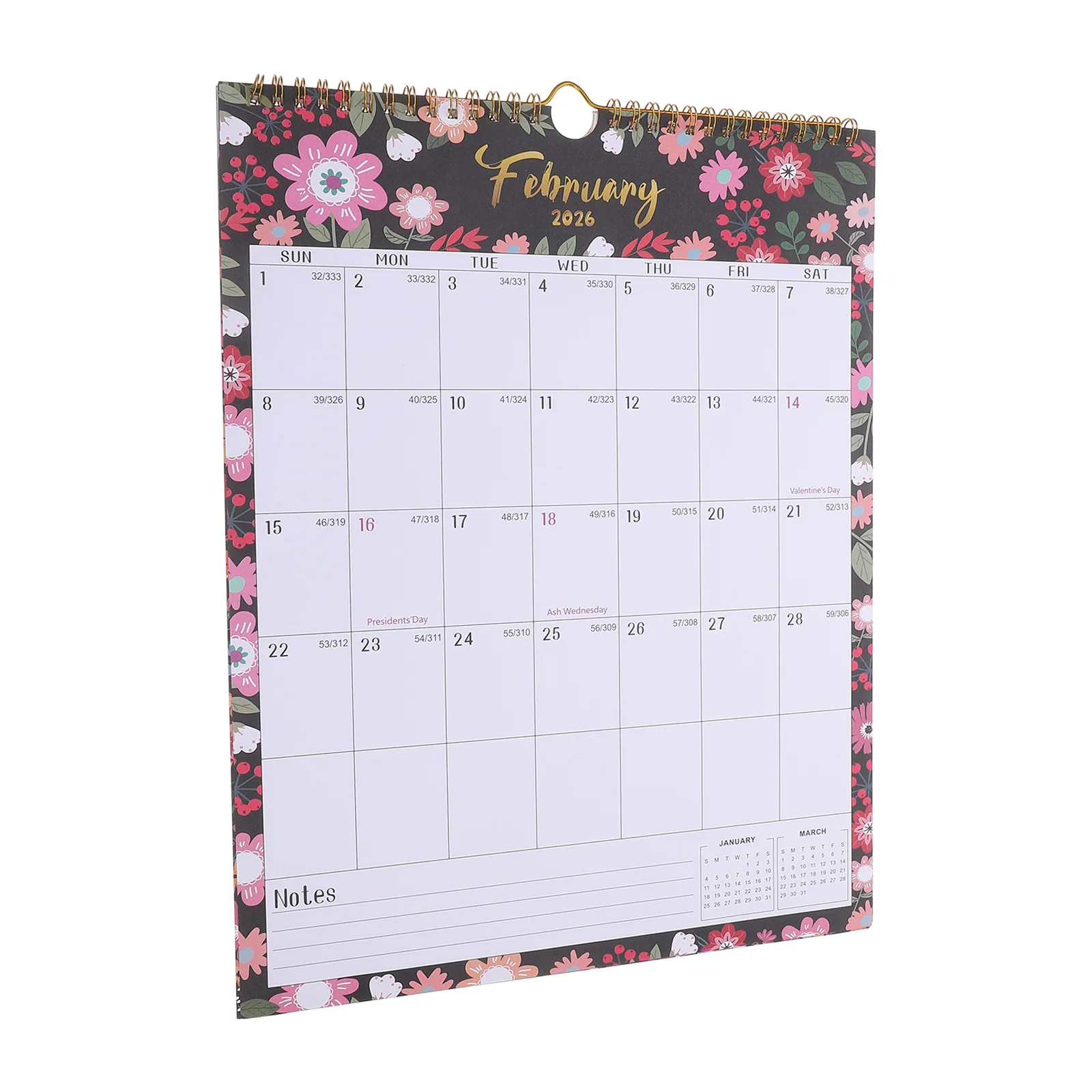 Wall Calendar Daily for Kids Perpetual Advent Cute Large Floral Paper Weekly Toddler Calendars