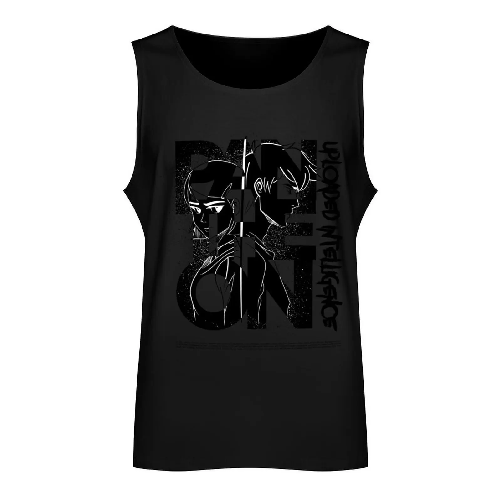 Uploaded Intelligence (B/W): Pantheon TV Show Tank Top singlets for men bodybuilding men sports vest