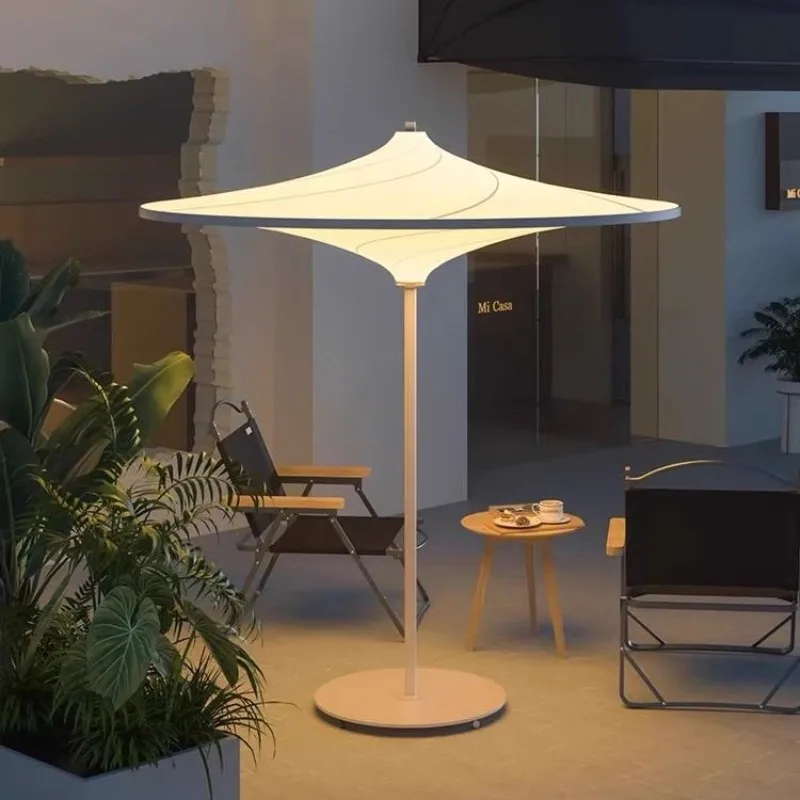 

High-end Villa Courtyard B & B Terrace Outdoor Parasol Milk Tea Shop Sunshade Lamp Umbrella