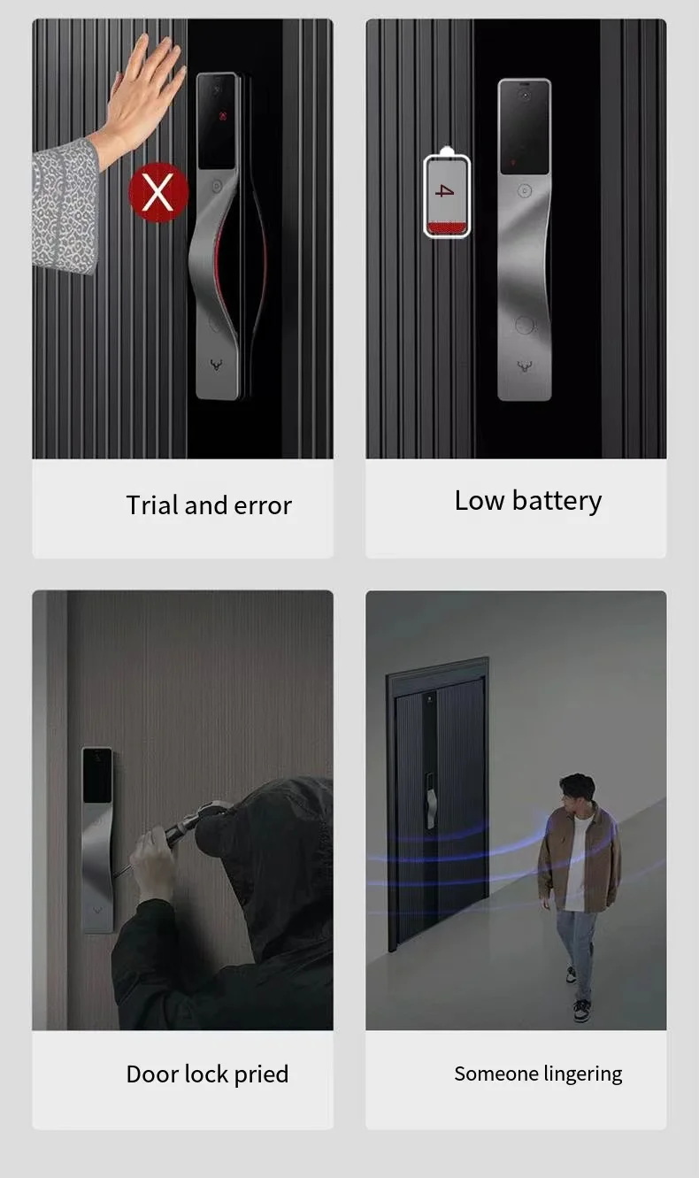 V5 max lock na veia da palma 3d reconhecimento facial câmera visual homekit mihome inteligente eletrônico impressão digital fechadura da porta