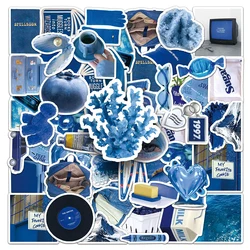 10/30/50pcs INS Cute Blue Aesthetic Stickers Cartoon Decals Laptop Scrapbook Phone Suitcase Decoration Sticker Kids Classic Toys