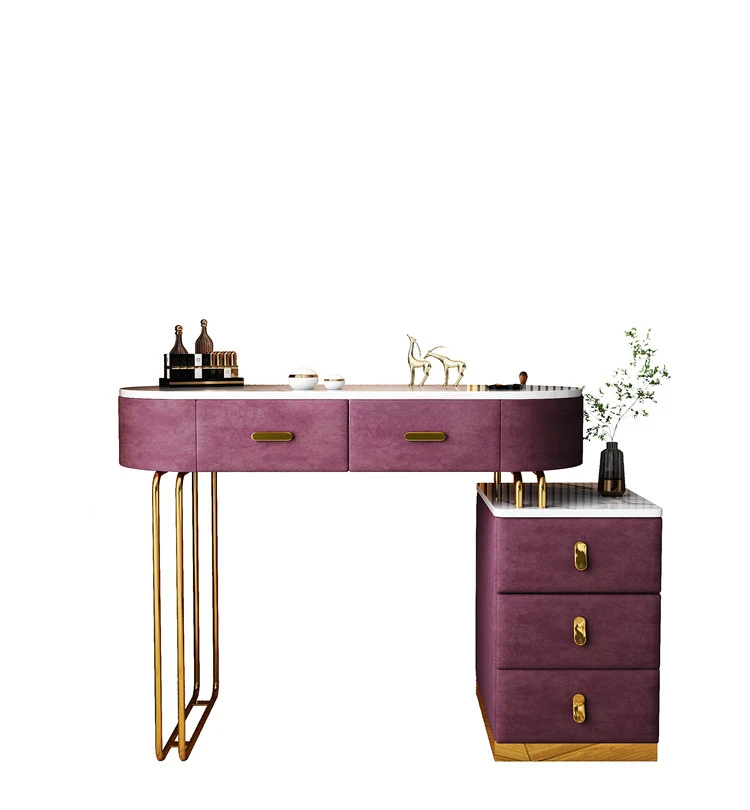 Luxury Dressing Table Bedroom Modern Minimalist Makeup Table Integrated Cabinet Nordic Small Apartment Storage  Vanity