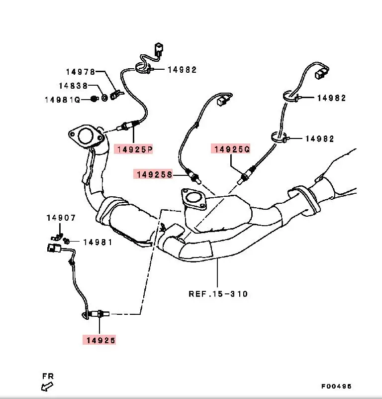 

4PCS Engine Control Oxygen Sensor for Mitsubishi PAJERO MONTERO V93 1588A110 MR578114 MD365014 MD369190