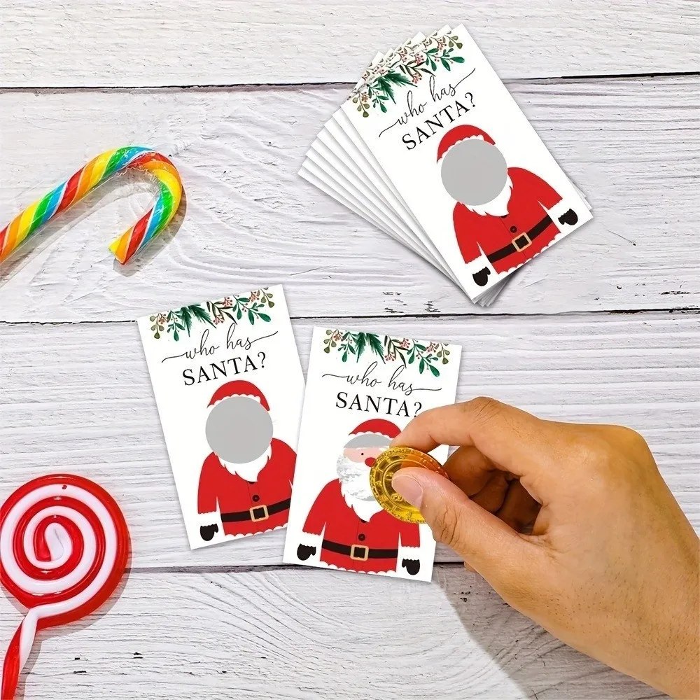 40pcs Scratch-Off Christmas Scratch-Off Cards Christmas Themed Party Activity Set Holiday Game Cards Game Card Format