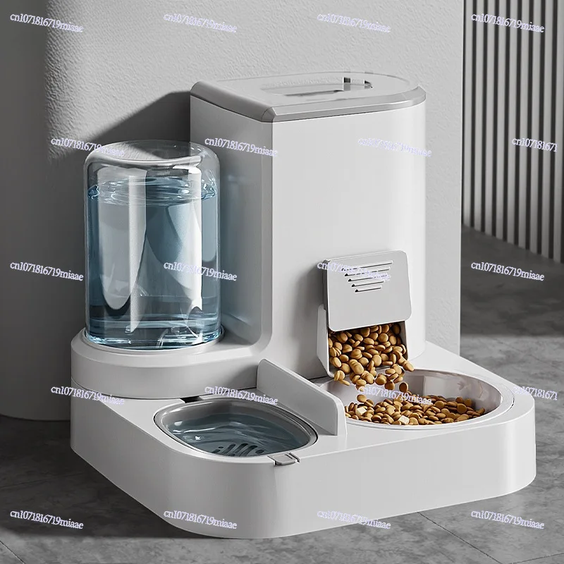 Cat Bowl Dog Bowl Automatic Feeder Water Feeding Integrated Cat Food Basin Cat Food Double Bowl Drinking Water Protection