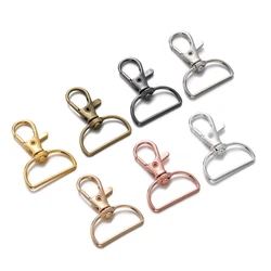 5/10Pcs Swivel Clasps D Rings Alloy Metal Lanyard Snap Hooks Clip Hook for Keychain Bag Key Rings Crafting Sewing Jewelry Making