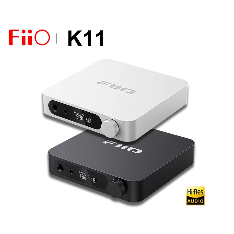 FiiO K11 Desktop Lossless HiFi USB DAC Power Headphone Amplifier Hi-Res Audio 4.4mm 6.35mm Balanced RCA Coaxial 1400mW Output