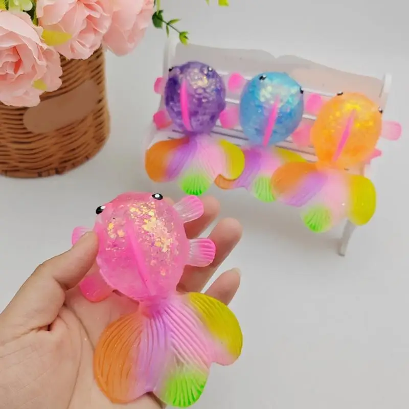 

Kids Pinch Toy Colorful Animals Venting Toys Anti-Unhappiness Fish Pinchable Squeeze Toy for Family Boys Girls Friends