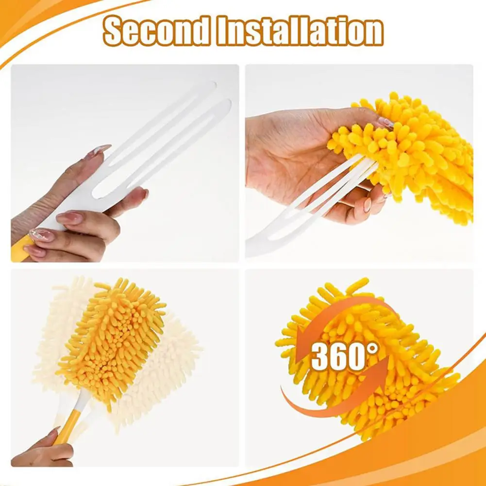 2/4/6Pcs Mop Replacement Cloth Cover Car Interior Duster Cover Washable Quick Dry Hand Duster Refills Cleaning Cloth for Swiffer