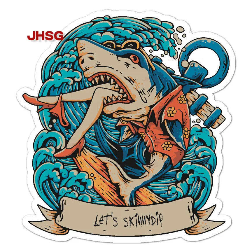 

Let's Skinny dip crocodile sticker decal-