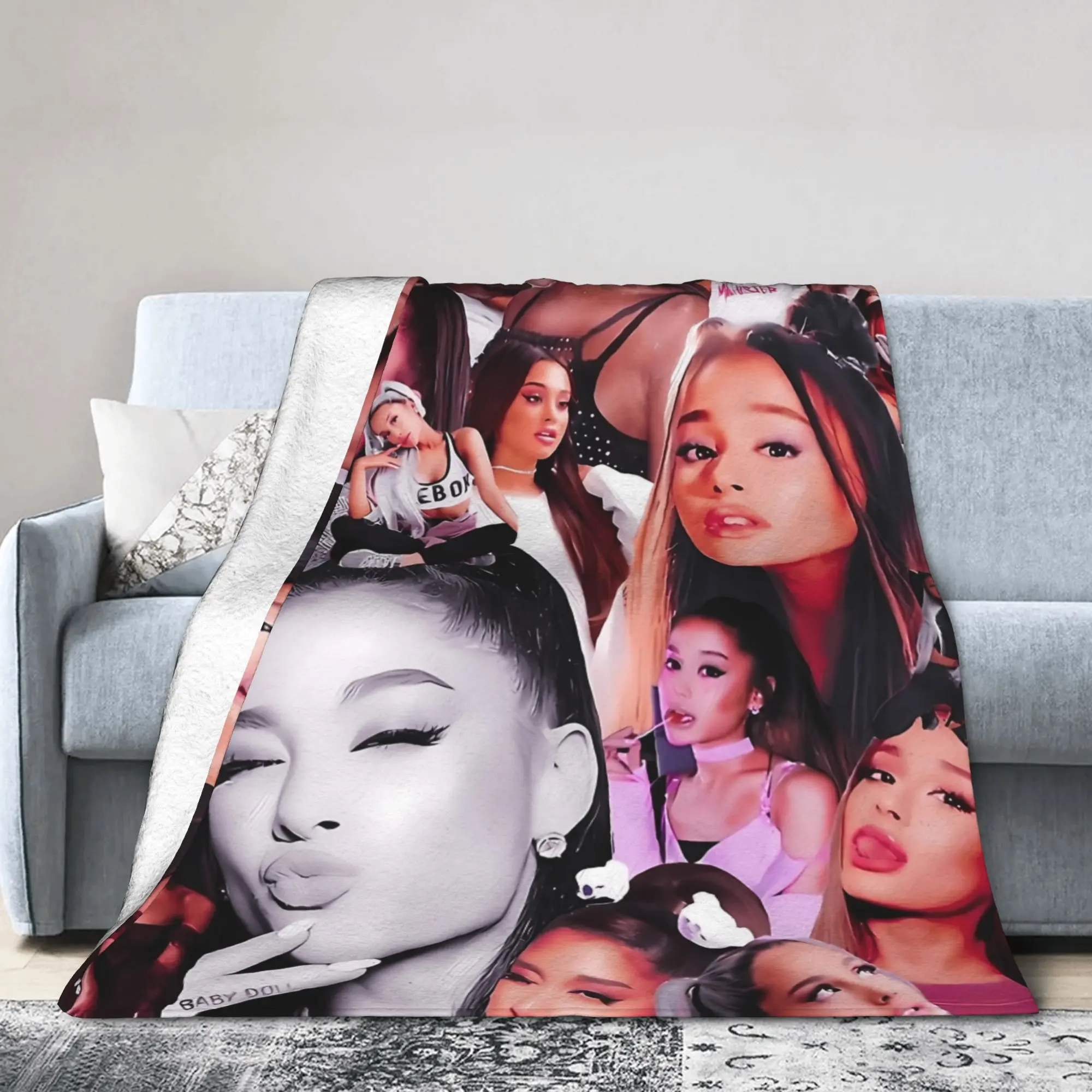 The Best Singer Ariana Blanket Fleece Summer Air Conditioning Grande Pop Music R&B  Multifunction Ultra-Soft Throw Blanket Quilt
