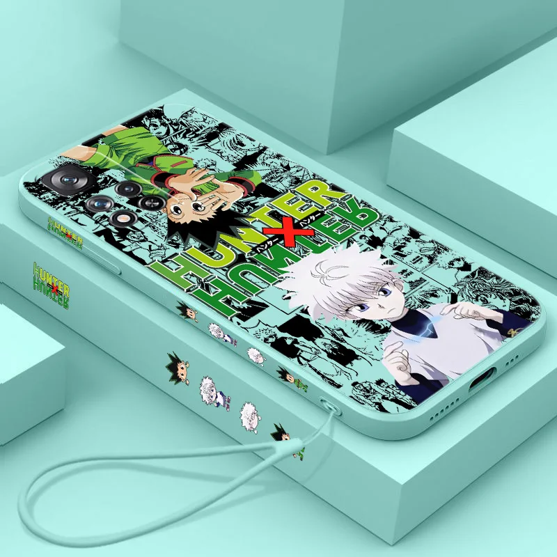 HUNTER×HUNTER Protagonist Liquid Left Rope Phone Case For Redmi Note 13 12 11 10 9 Pro Max Lite S T E Plus 4G 5G Funda Shell