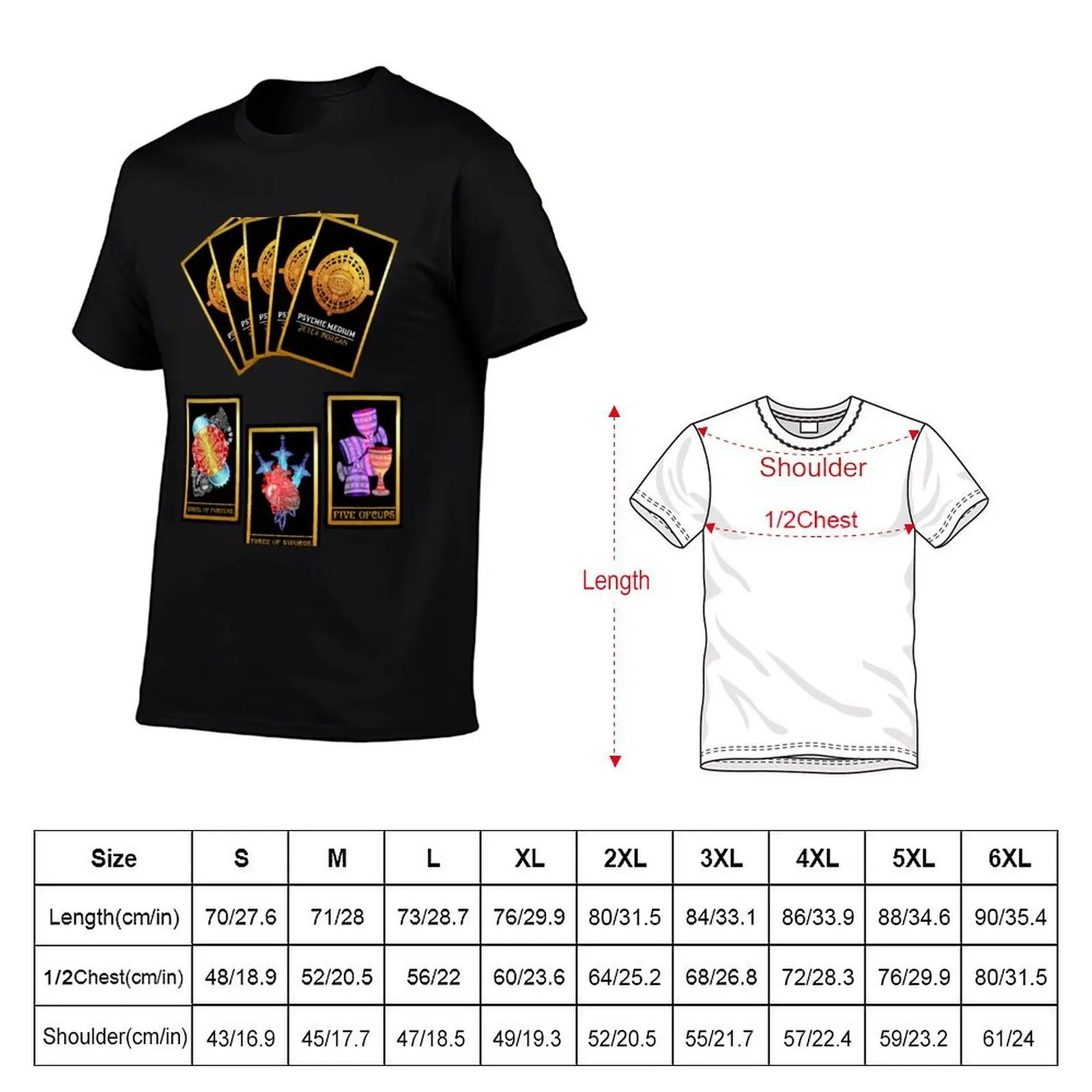 Tarot Card Design - Peter Morgan - Psychic Medium Edition T-Shirt topping quick-drying mens t shirts