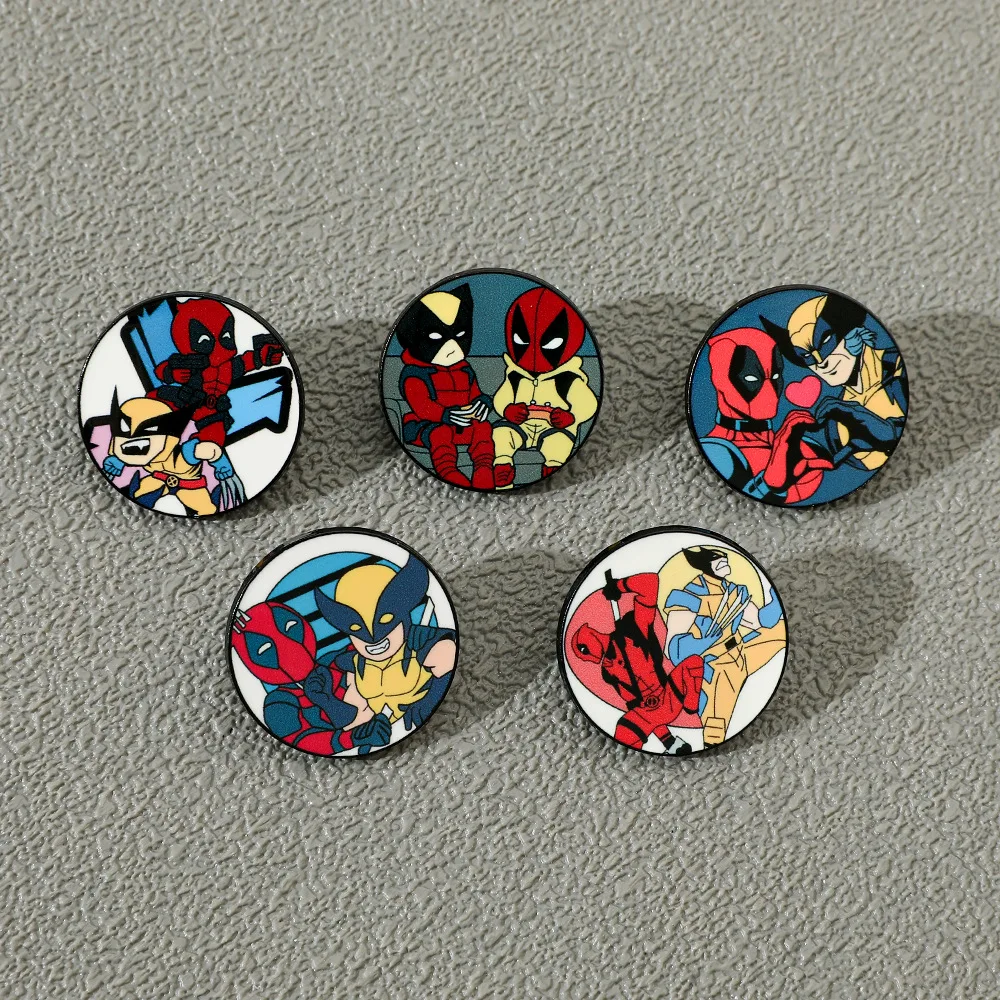 2024 Movies Deadpool and Wolverine Badges Brooches Brooch for Clothes Enamel Pin Lapel Pins for Backpacks Badges on Backpack