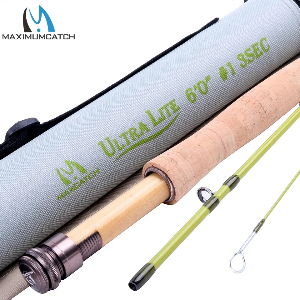 Wędka muchowa Maximumcatch Light 30T Carbon Middle Fast z twardą rurką dla małych Stream Creek 6'/6'6''/7'/7'6'' 1/2/3WT