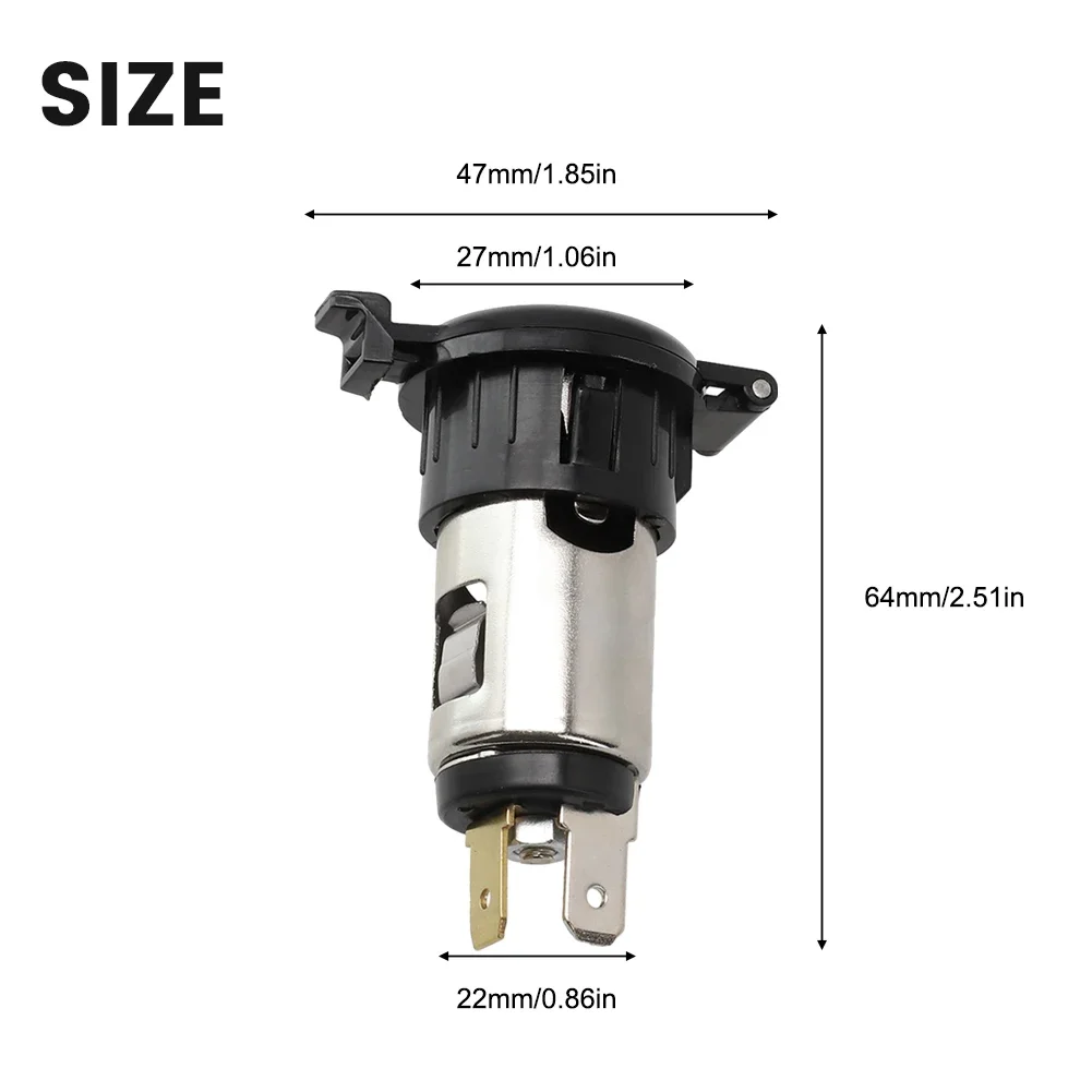 Female Socket Power Modification Parts Waterproof Cover For12V, 24V Car Truck RV Electronic Accessories