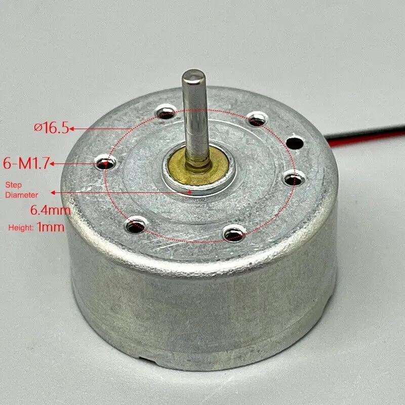 RF-300CA RC-300 Mini 24mm Round Electric Motor DC 3V 5V 6V 10300RPM DC Motor 2mm Long Shaft Engine DIY Toy Fan Hobby Solar Test