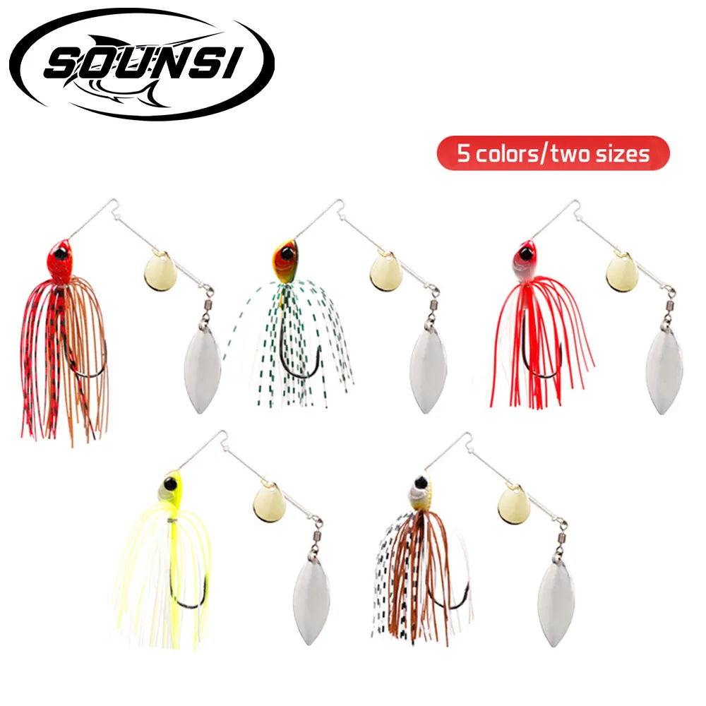 SOUNSI 1pcs Fishing Lure 12/18g Wobblers Lures Spinners Spoon Bait For Pike All Artificial Baits Metal Sequins Spinner bait