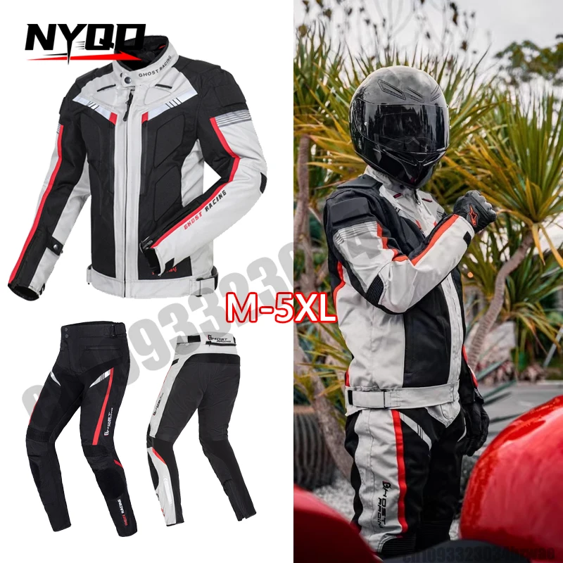 

Motorcycle Riding Pants Mens Wearable Warm Liner Anti-fall Windproof Rider Racing Motorbike Trousers Moto with EVA Protection
