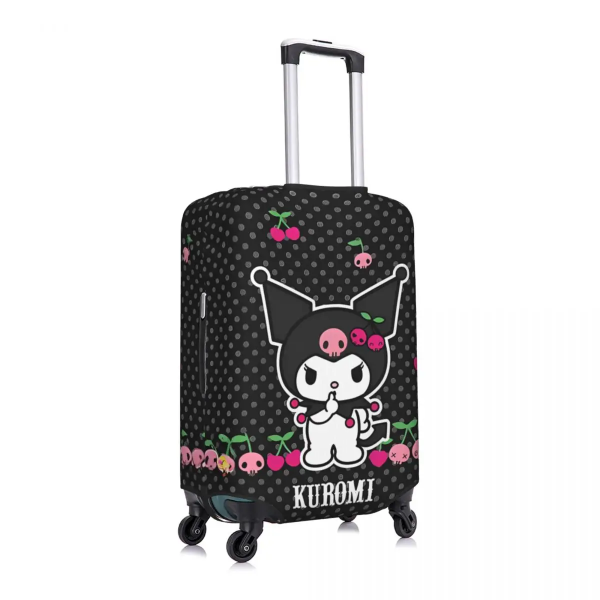 Sanrio Kuromi Luggage Cover Fits 18-32 Inch Suitcases Elastic Suitcase Cover Protector Travel Accessories