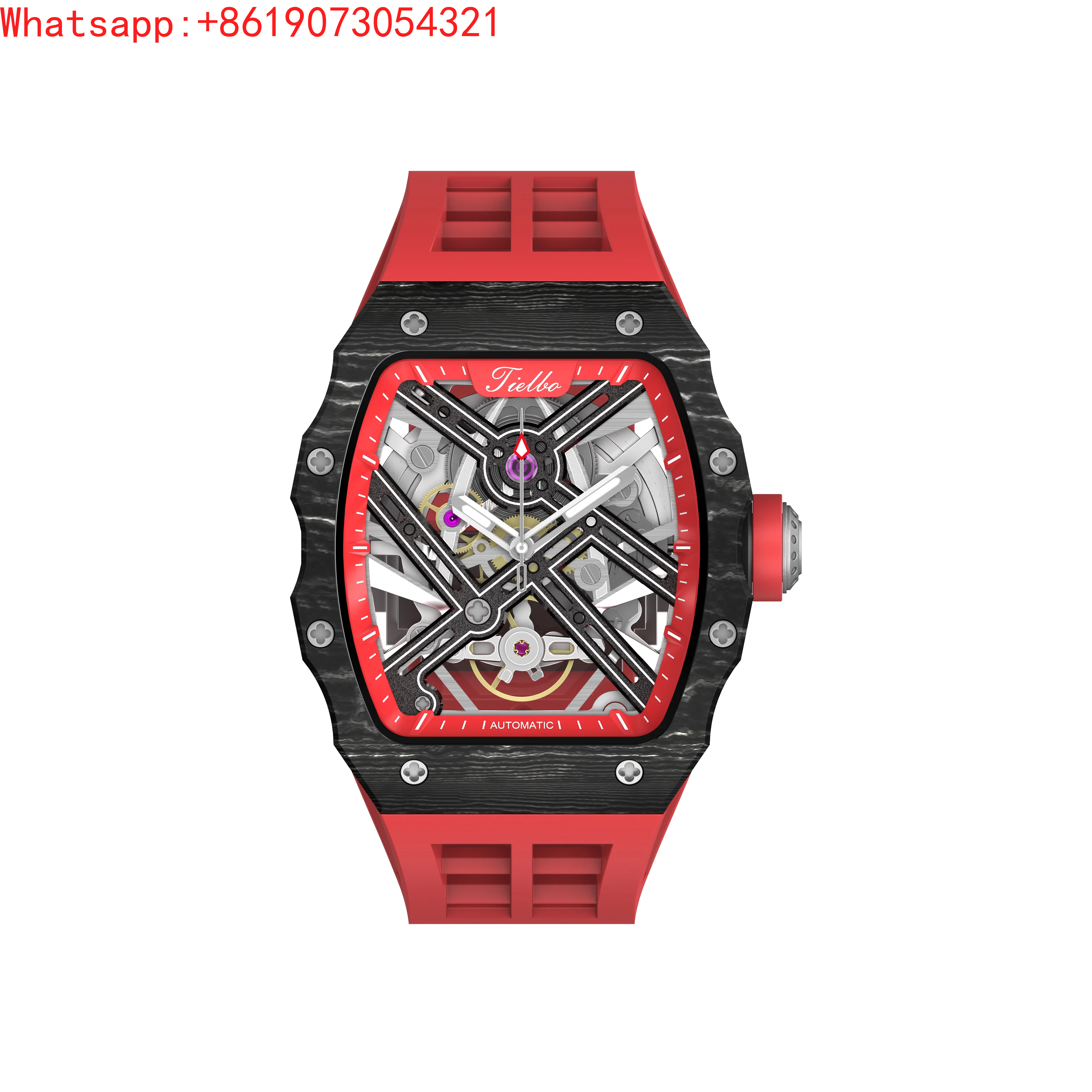 The Great Qin Empire Yayun Series 505 Waterproof Mechanical Watch Men's Carbon Fiber Luminous Wrist Watch