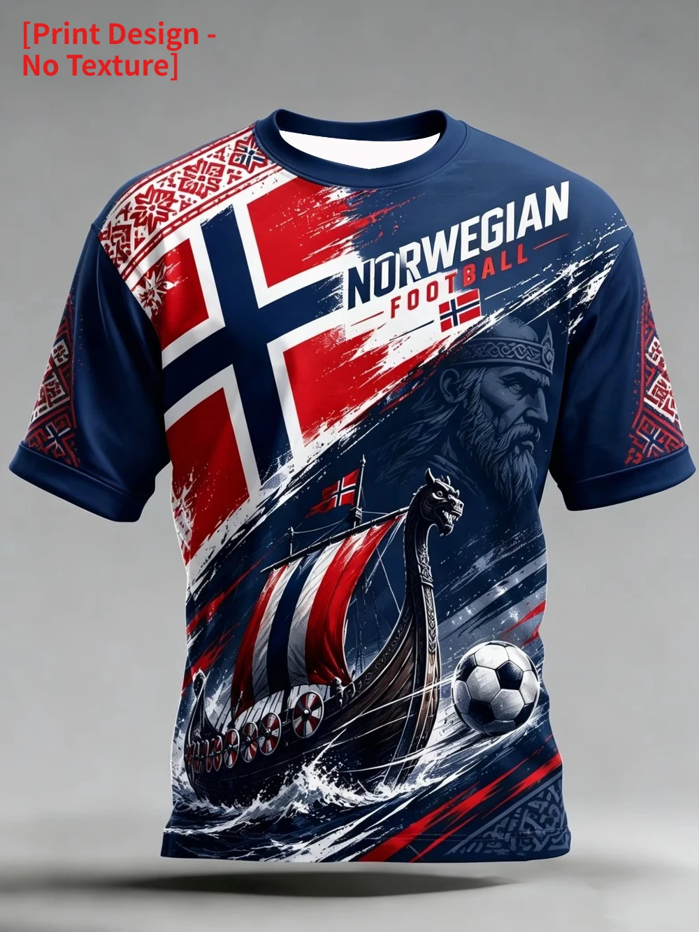 Edition Norwegian Fans Football Training 3D Print Sport Quick-dry Breath Men T-Shirt Outdoor Street Casual Parent-Child Clothing