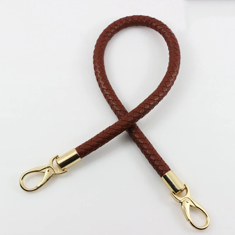 40CM PU Braided Rope Bag Handles For Handbag Lady Short Bag Belts Fashion Replacement Woven Bag Accessories Handbag Strap New