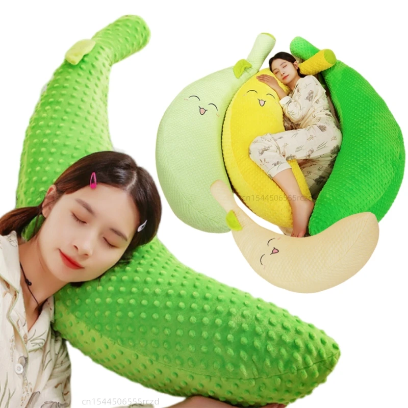 50/100/150cm Creative Giant Summer Ice Fruit With Expression Banana Plush Doll Pillow Home Decor For Boys Girls Girlfriend Gift