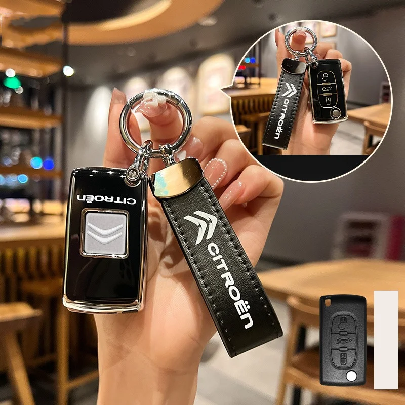 حافظة مفاتيح قابلة للطي للسيارة من البولي يوريثان غطاء شل فوب لسيتروين C2 C3 C4 C5 C6 C8 كسارا بيكاسو بيرلينجو ملحقات حماية المفاتيح