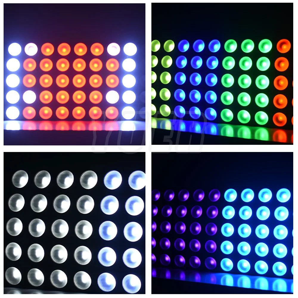 Imagem -06 - Led Matrix Panel Blinder Wash Efeito Stage Lighting Lâmpada Bar de Corrida de Cavalos dj Disco Party Dança Natal Dmx512 10x12w Rgbw 4in 1