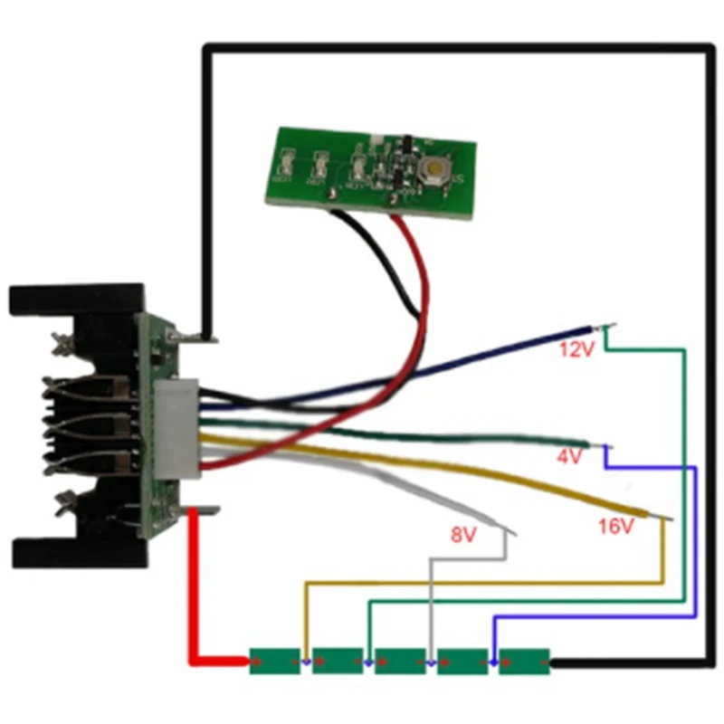 RISE-Shell Sleeve LED Protection Board Label Is Suitable For DW 18V 20V Lithium Battery DCB200