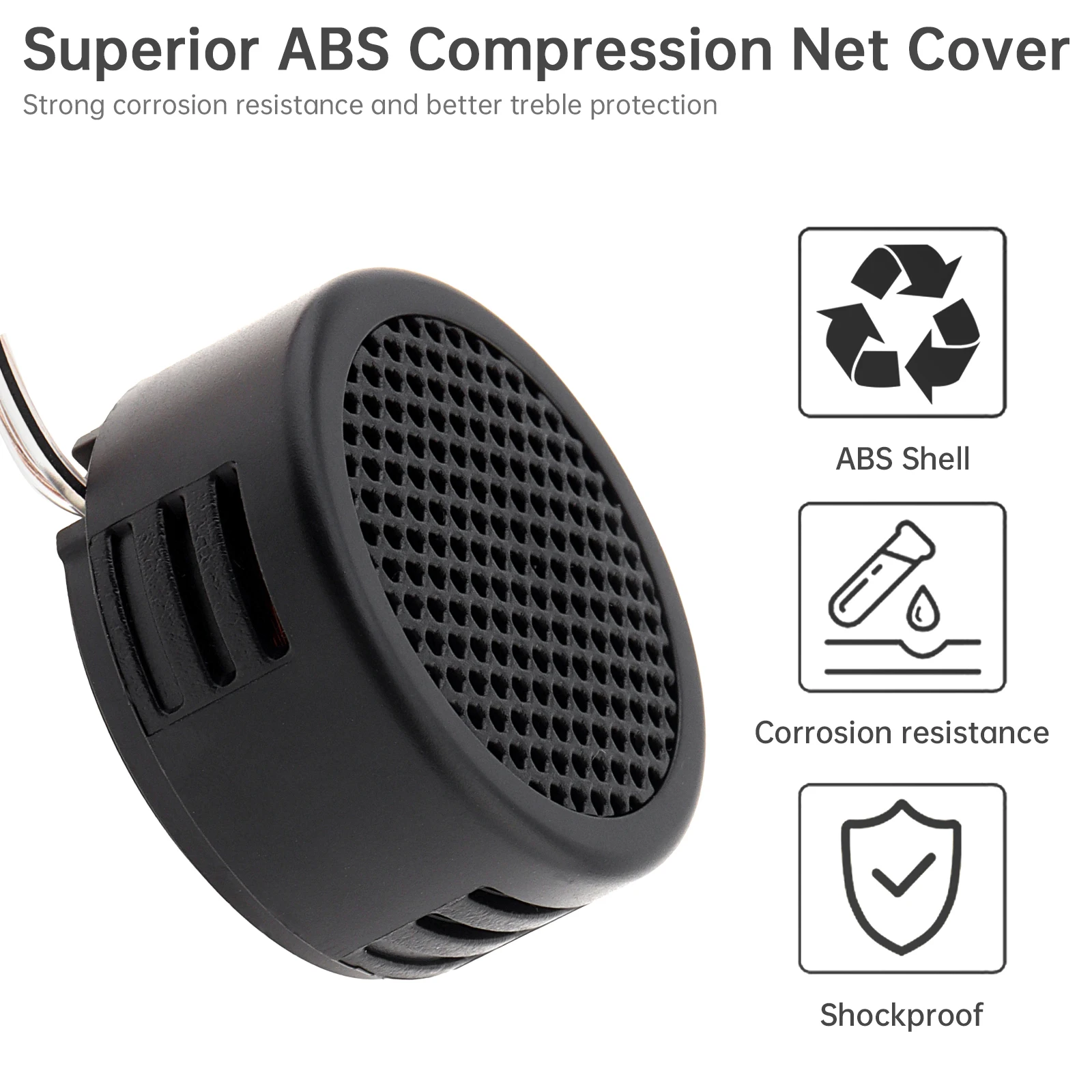 4 Pieces 500W Mini Dome Tweeter Speakers for Car Audio Black High Efficiency Dome Tweeter Loudspeaker
