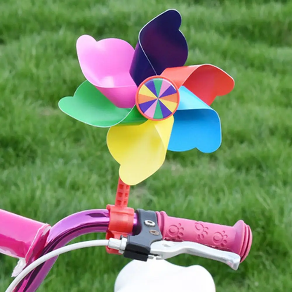 Baby Cart Pinwheel Tricycle Windmill Children Bike Pinwheel Flower Pinwheel Bicycle Handlebar Pinwheel Bike Windmill Decoration