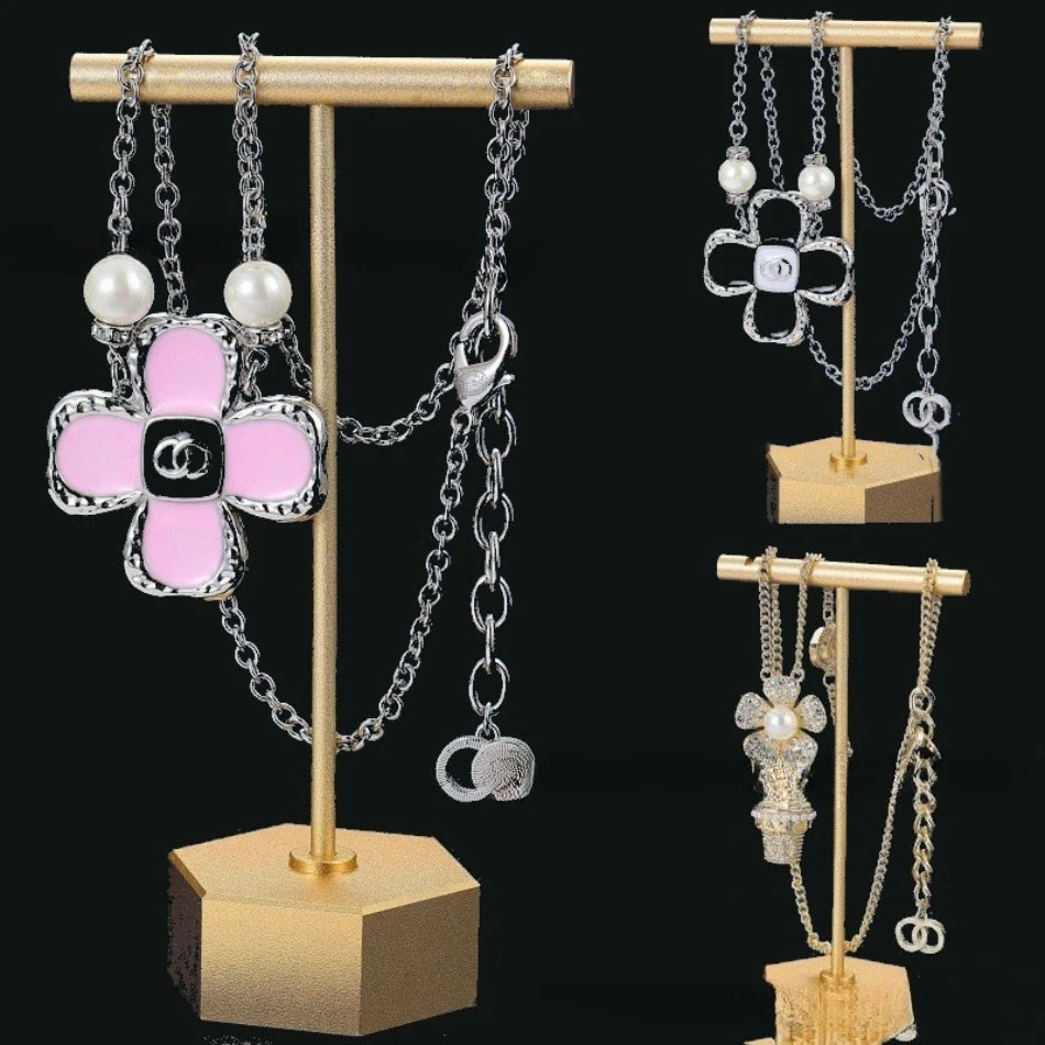 قلادة قلادة هندسية مثلثة - عتيقة أوروبية وأمريكية، إكسسوار متعدد الاستخدامات عالي الجودة لها